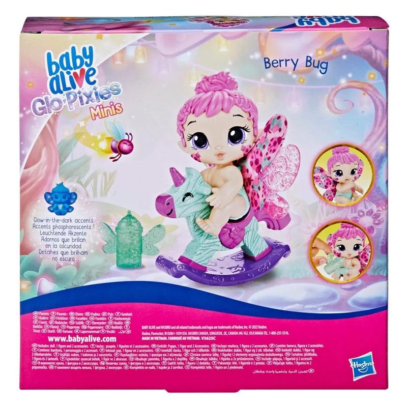 Boneca Baby Alive Glo Pixies Minis Berry Bug - Hasbro F3650